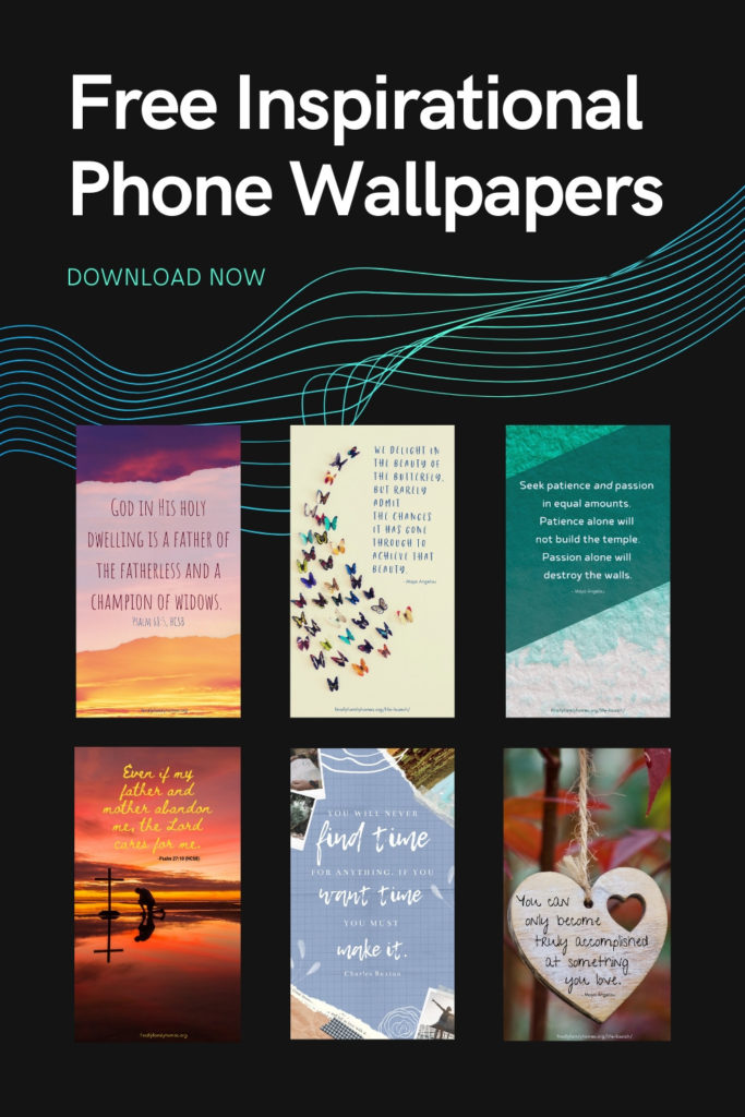 image of Pinterest pin of Free Inspirational wallpapers