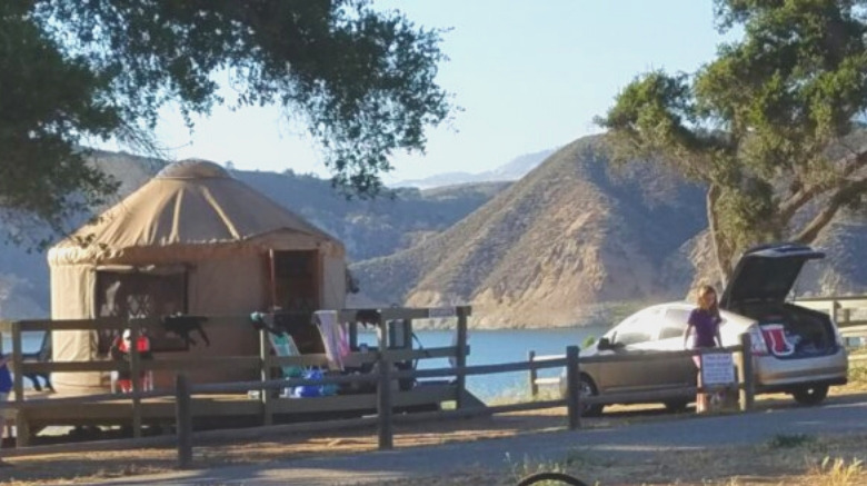 image of a yurt spring break in California