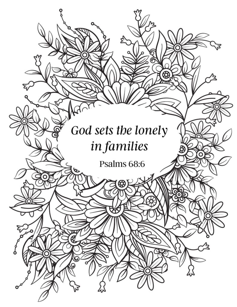 Free Printable Coloring Page - Bible Verse 
