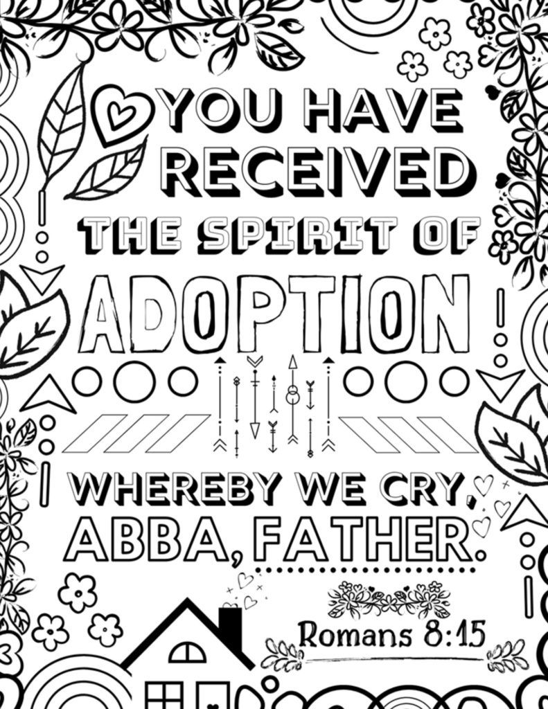Inspirational Bible Verse Coloring Page