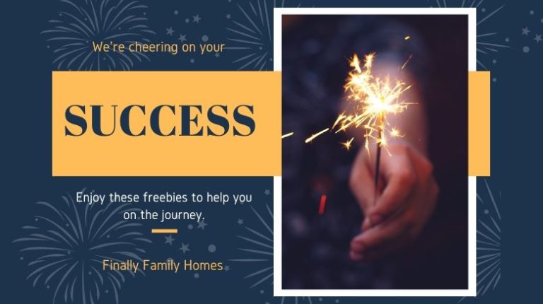 image of hand holding a sparkler and text we are cheering for your success