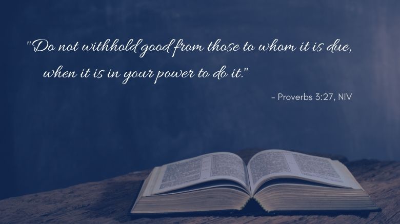 faith-based organization - proverbs bible verse