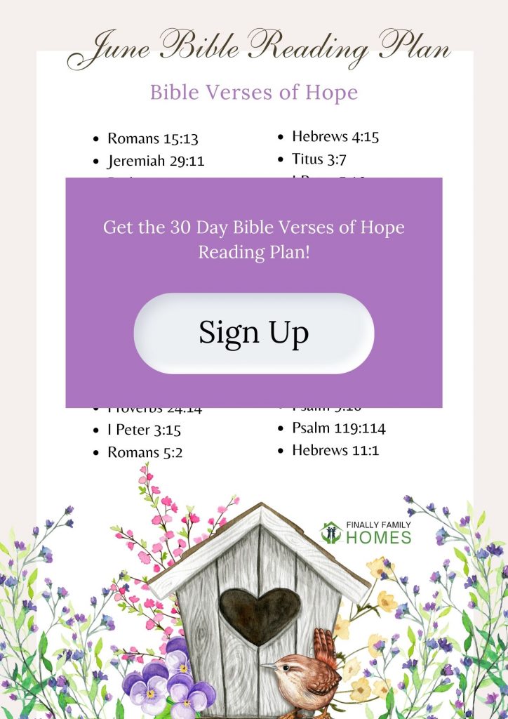 Free Hope Printable Hope Bible Verses 
mockup with a button that says to sign up to get them