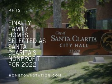 Nonprofit News Article KHTS and a sign saying Santa Clarita City Hall